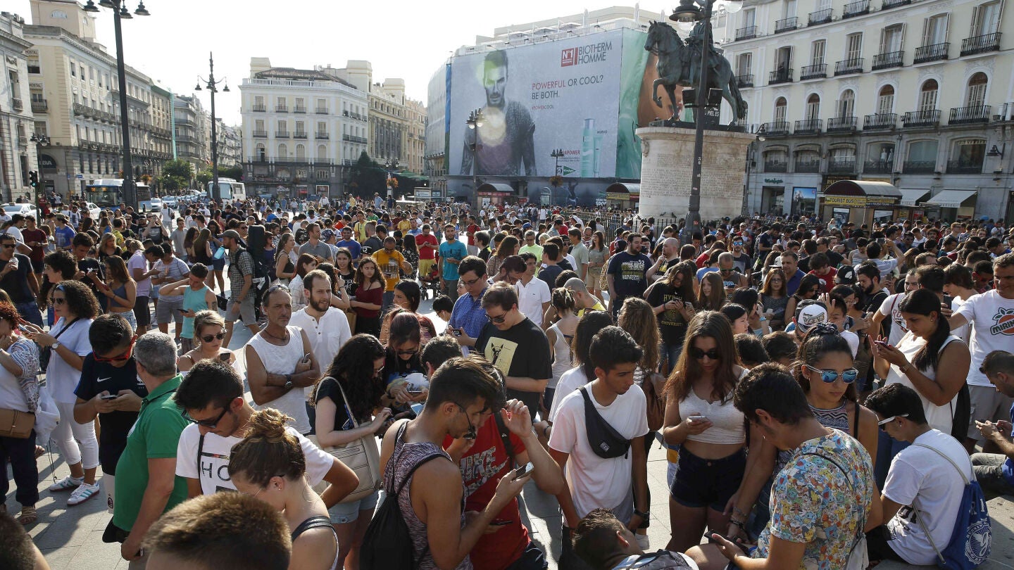 Quedada de 'Pok&eacute;mon Go' en la Puerta del Sol