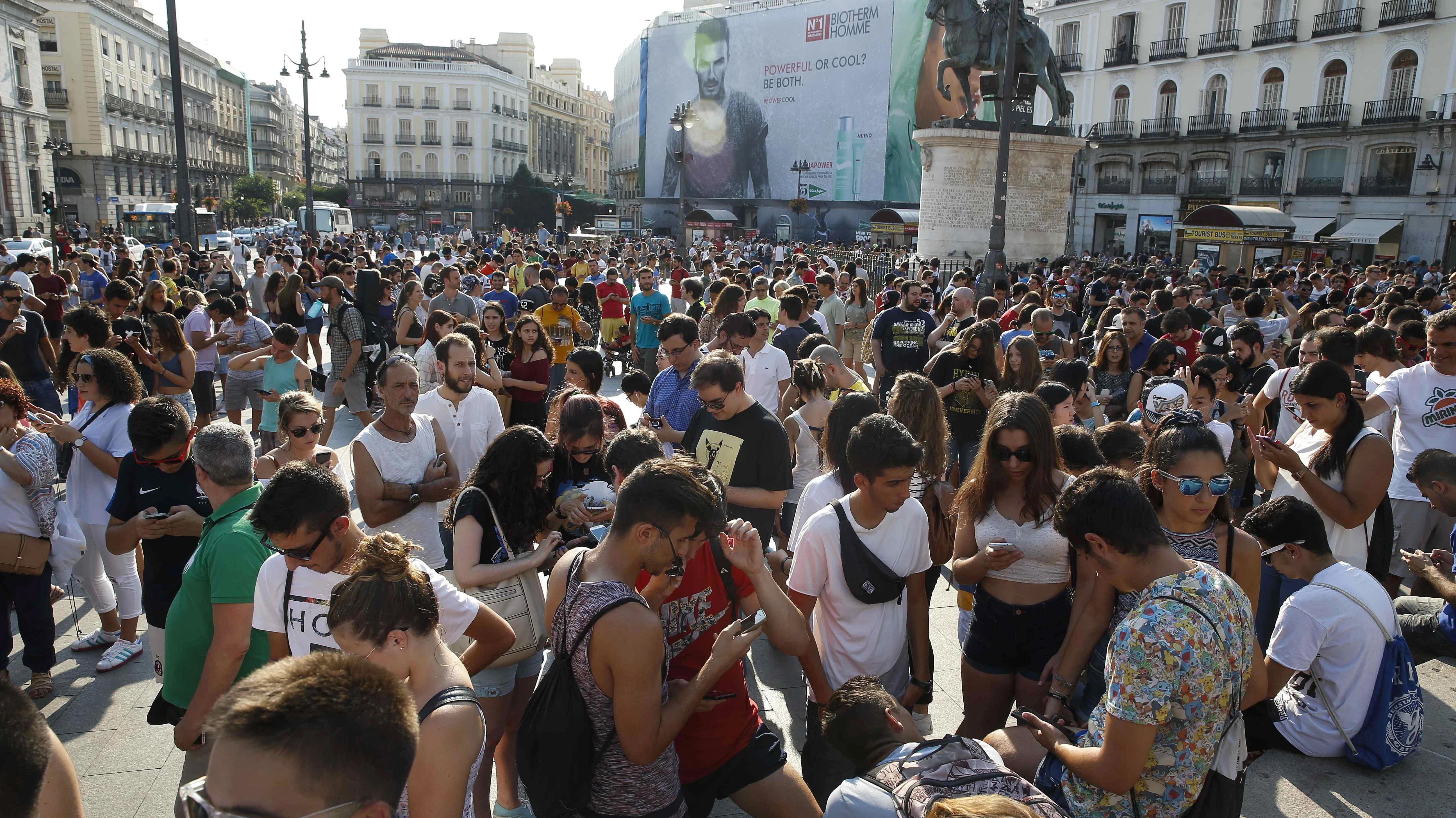 Quedada de 'Pokémon Go' en la Puerta del Sol