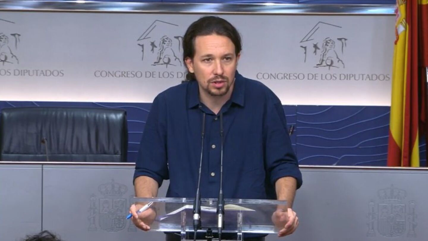 El l&iacute;der de Unidos Podemos, Pablo Iglesias