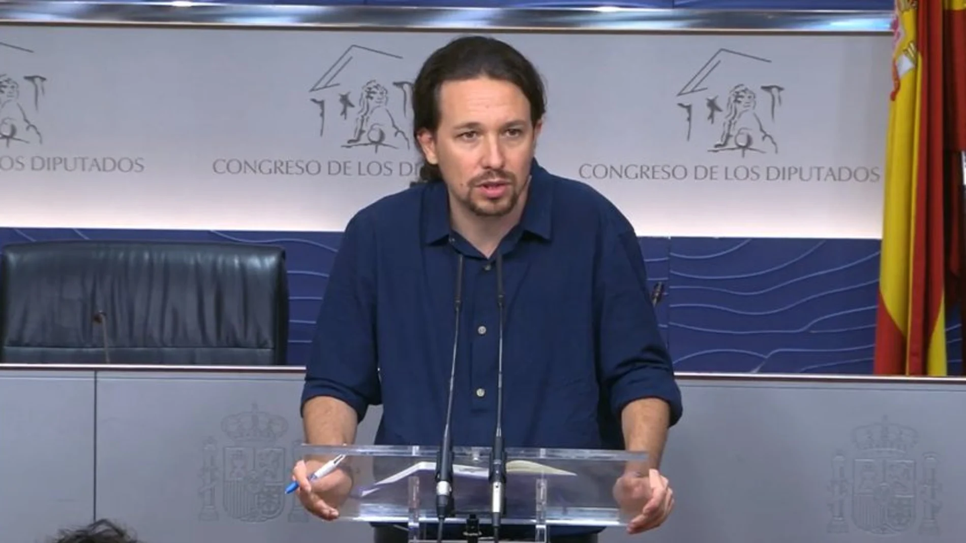 El líder de Unidos Podemos, Pablo Iglesias