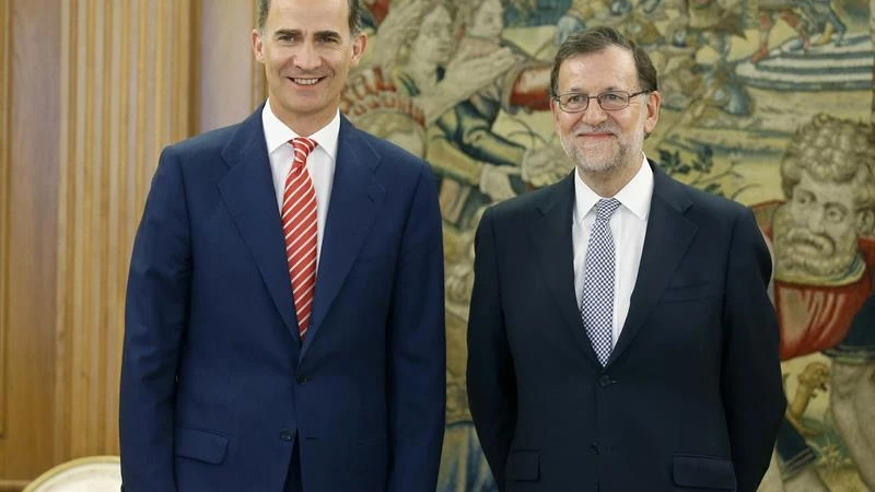 El Rey Felipe VI y Mariano Rajoy