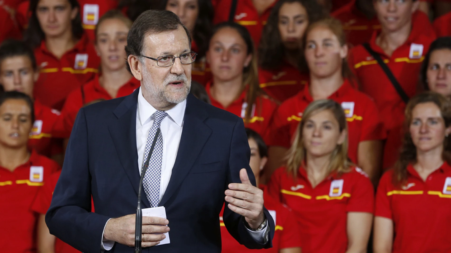Mariano Rajoy con el Equipo Olímpico Español