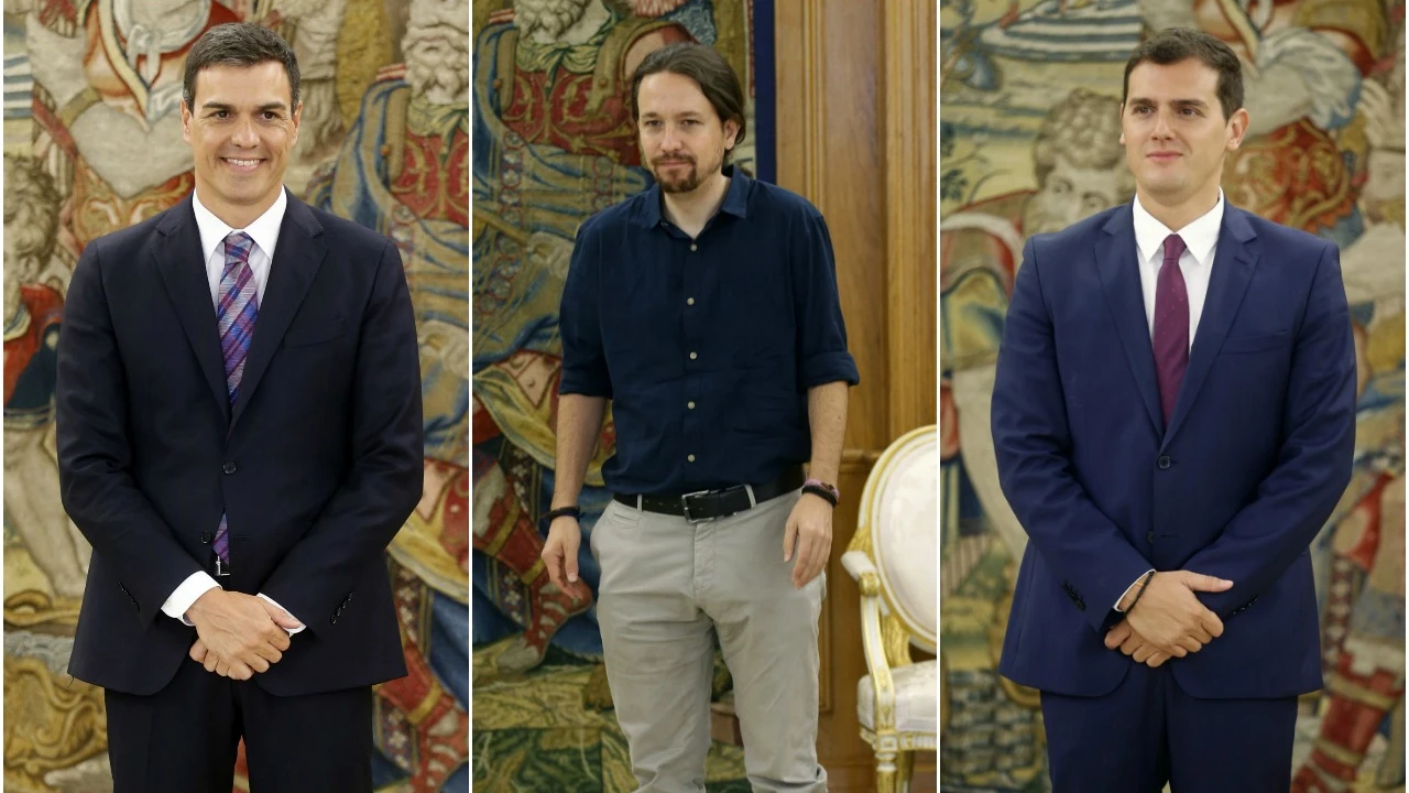 Sánchez, Iglesias y Rivera