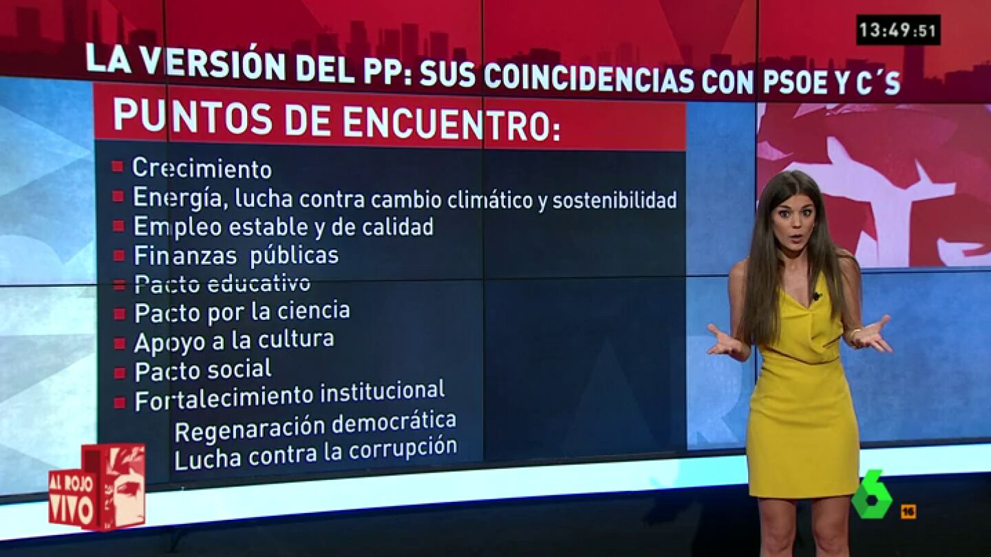 Frame 55.009346 de: El cambio clim&aacute;tico, el empleo, pactos por la educaci&oacute;n y la cultura... la versi&oacute;n del PP para convencer a PSOE y C's