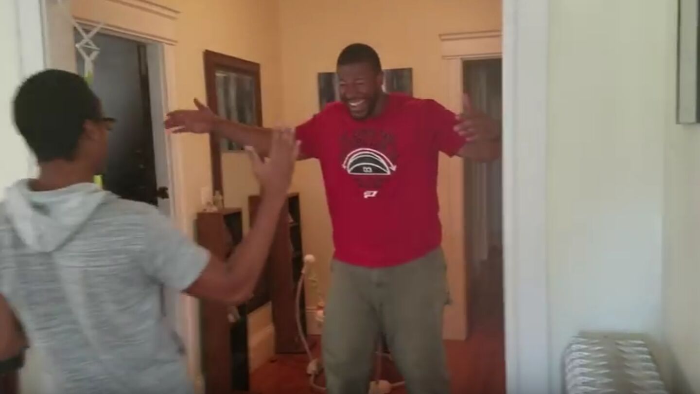 Jeffrey en el momento del encuentro 
