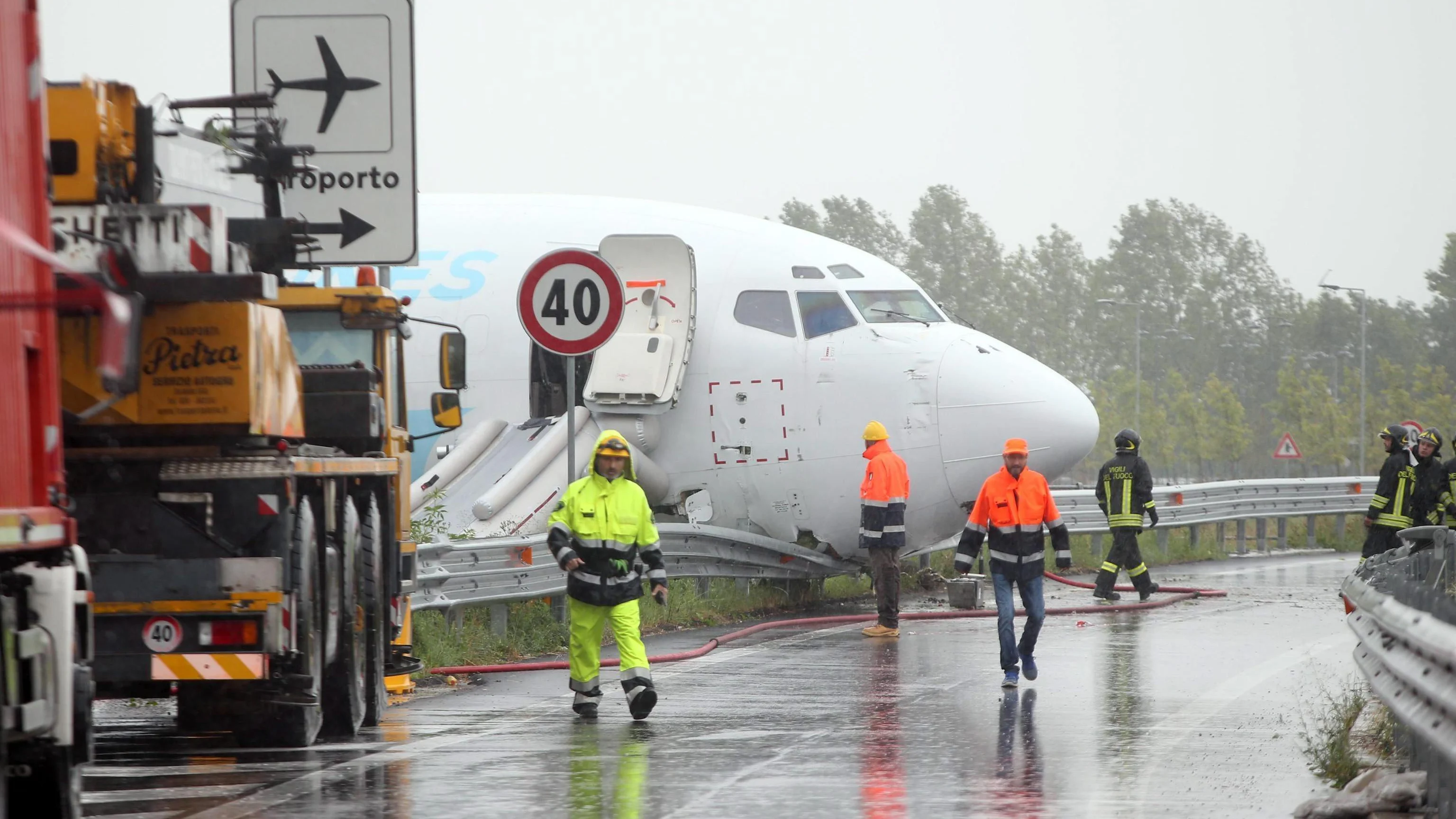 Momentos después del accidente