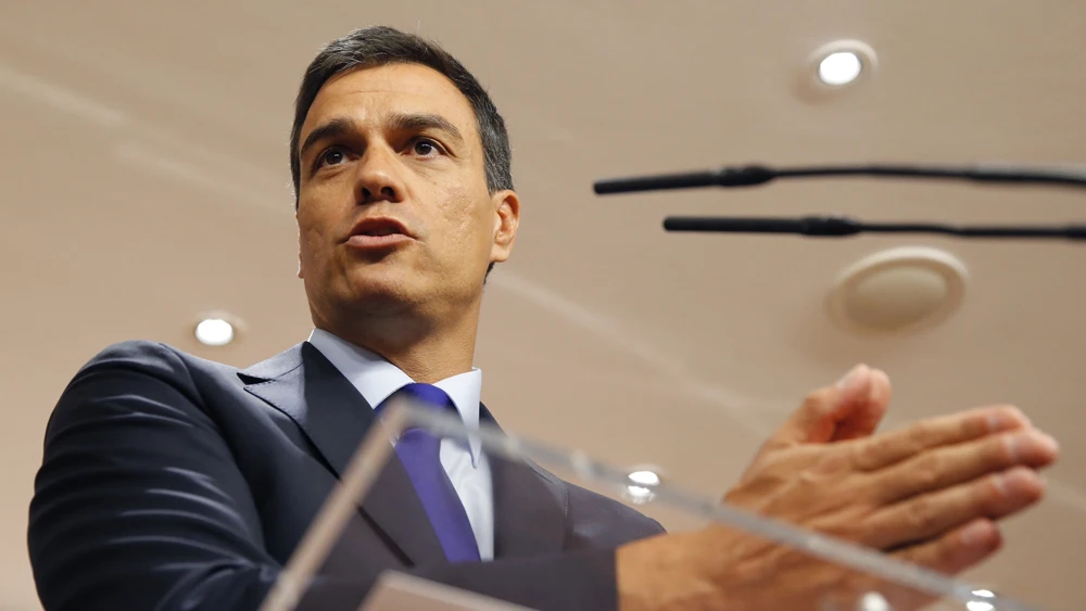 Pedro Sánchez en rueda de prensa Pedro Sánchez en rueda de prensa