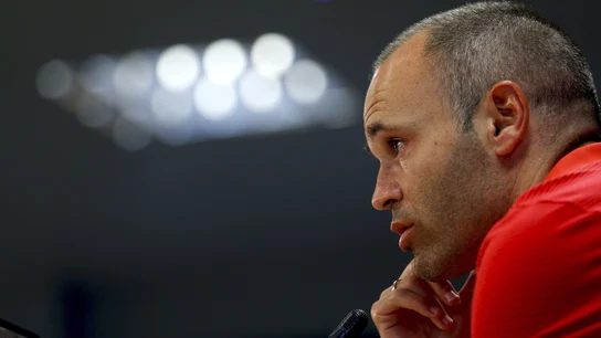 Iniesta, en rueda de prensa Iniesta, en rueda de prensa