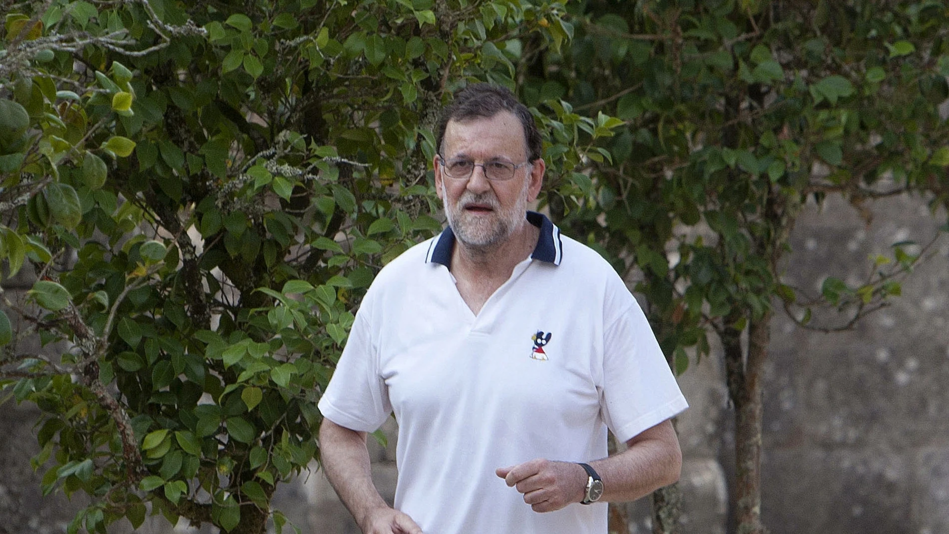 Mariano Rajoy se ejercita en Pontevedra