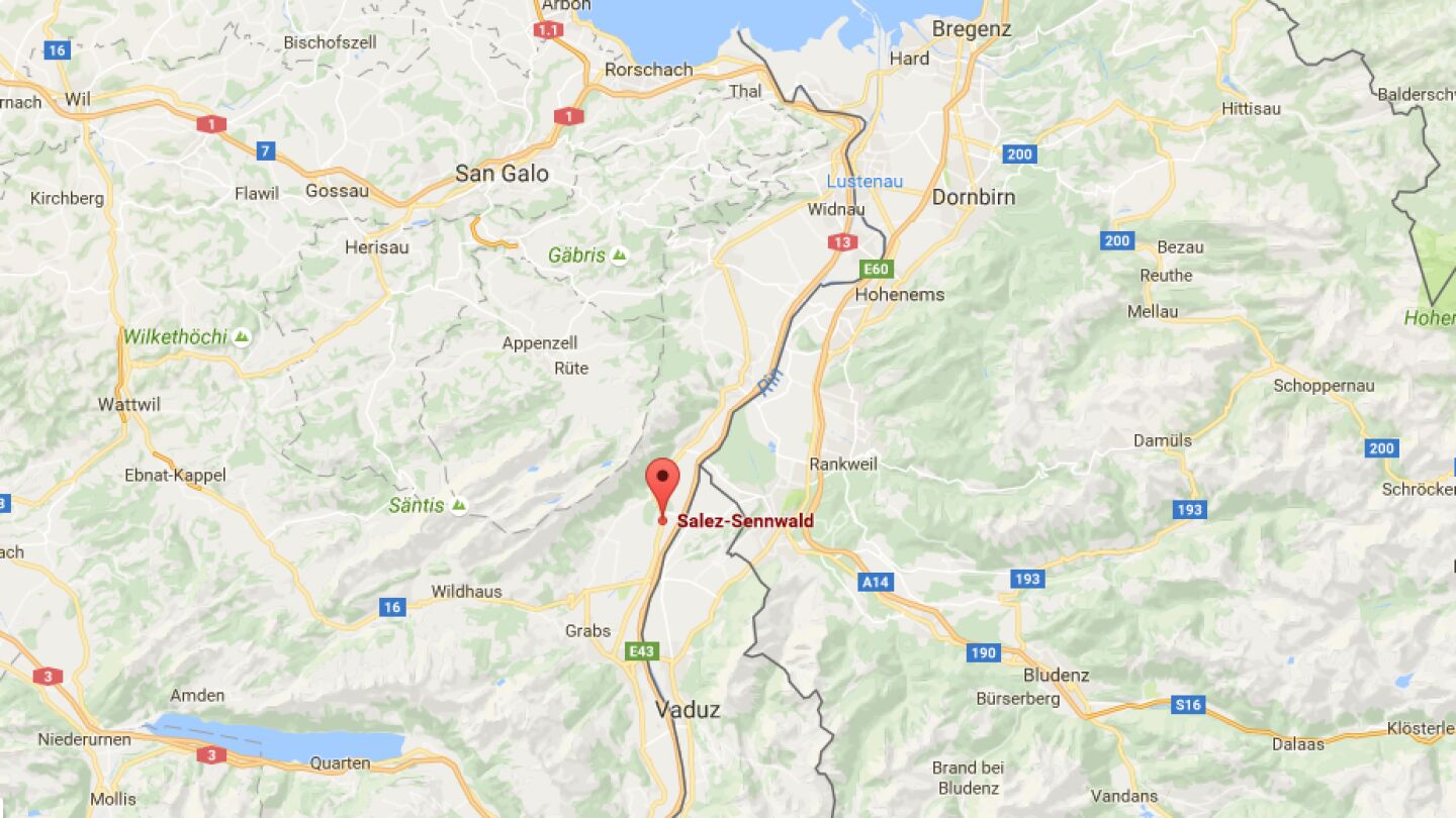 Estaci&oacute;n de Salez-Sennwald, donde se ha detenido el tren