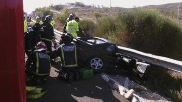 Accidente en la autovía A-91 en Puerto Lumbreras, Murcia.