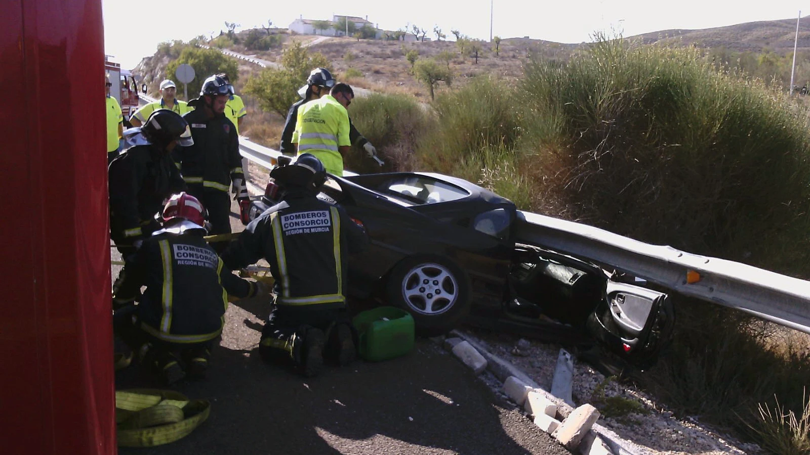 Accidente en la autovía A-91 en Puerto Lumbreras, Murcia.