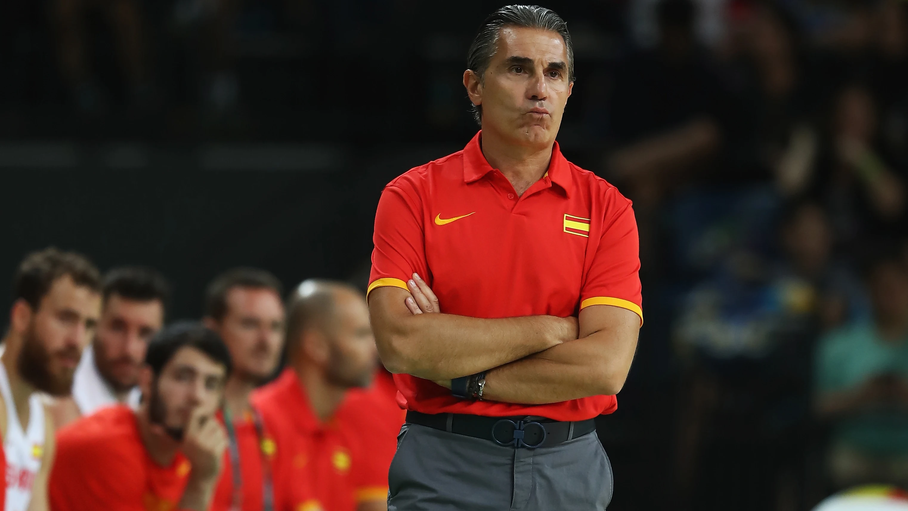 Scariolo, en un partido de la selección española en Río 2016 Scariolo, en un partido de la selección española en Río 2016