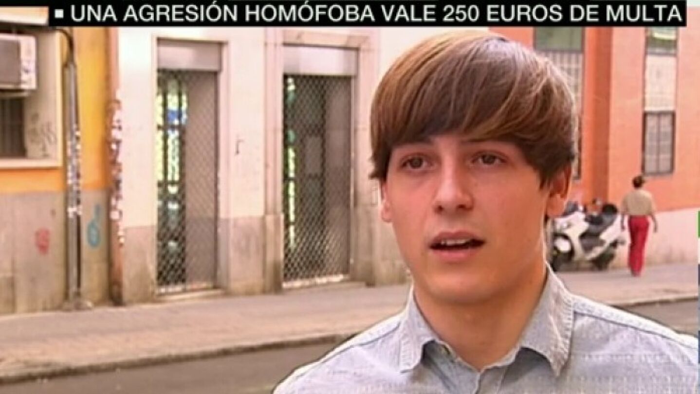 Uno de los agredidos en Madrid