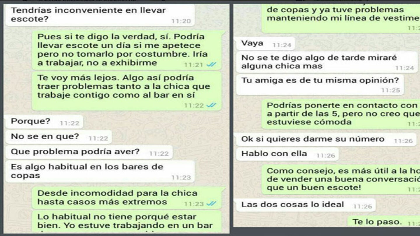 Im&aacute;genes de la conversaci&oacute;n difundida.