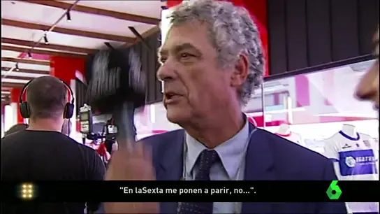 Ángel María Villar, con el micrófono de Atresmedia Ángel María Villar, con el micrófono de Atresmedia