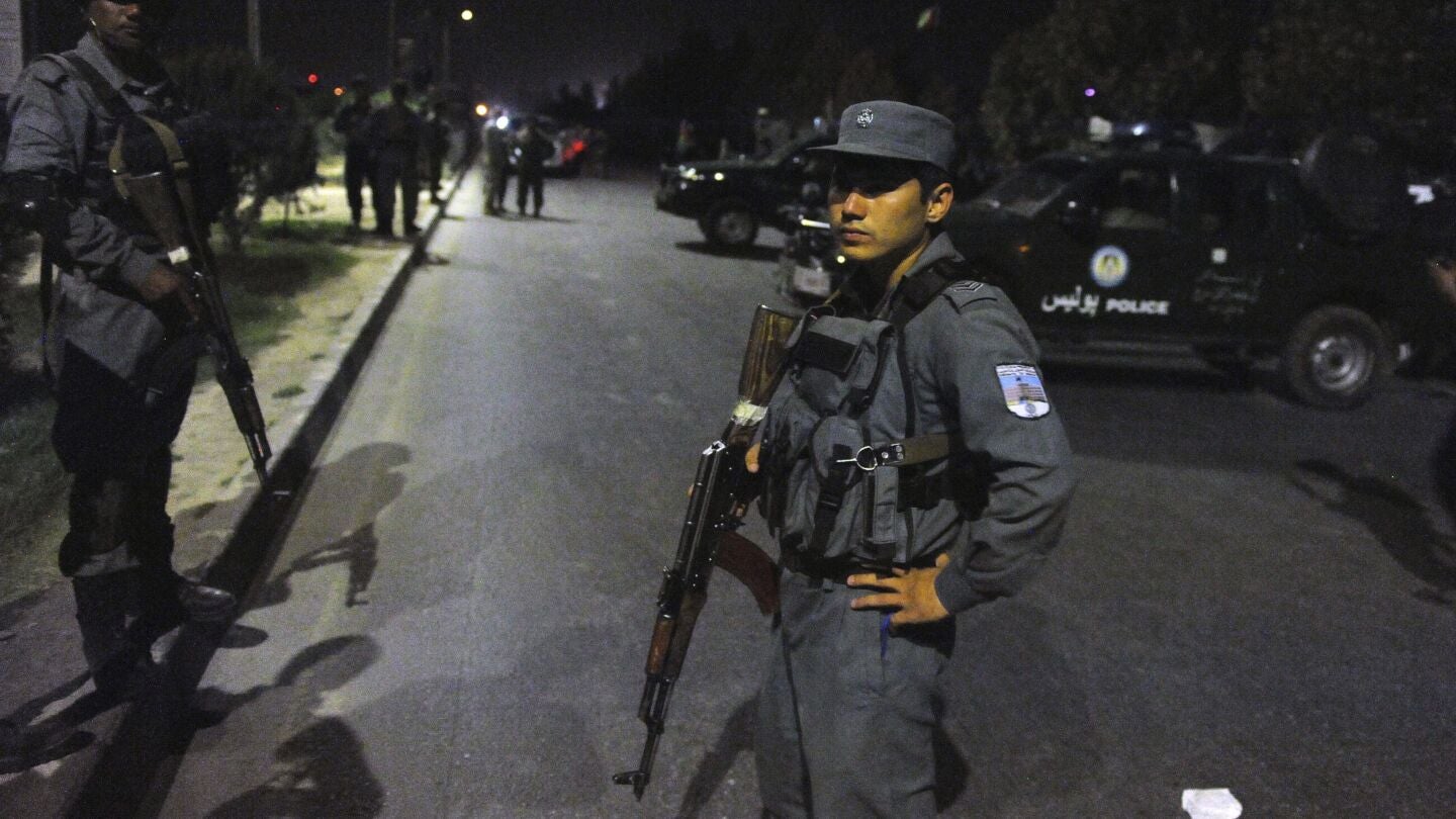 Miembros de seguridad afgana 