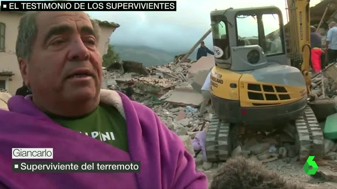 Giancarlo, superviviente del terremoto en Italia