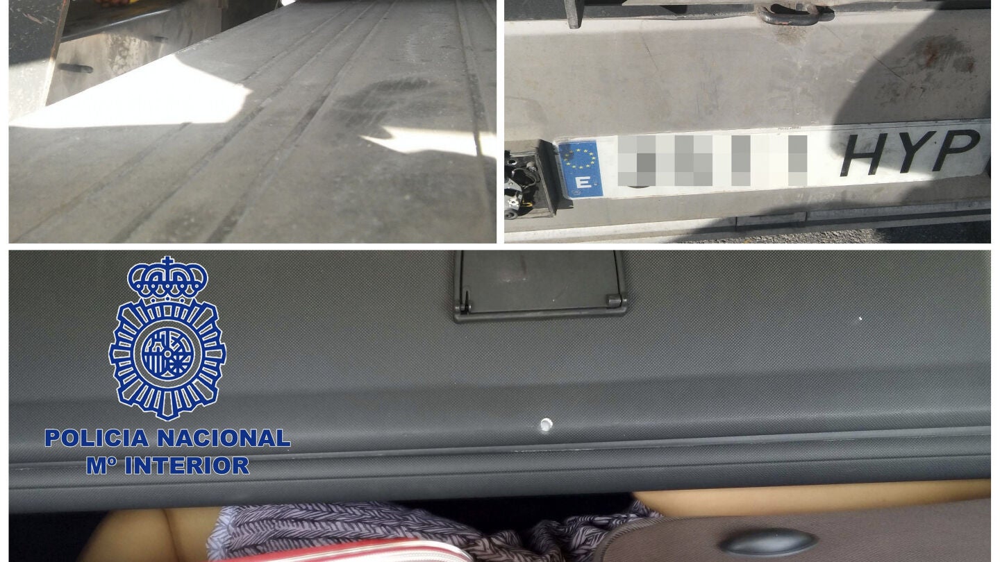 Fotograf&iacute;as facilitadas por la Polic&iacute;a Nacional que rescat&oacute; en el Puerto de Ceuta.