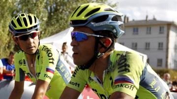Alberto Contador, a su paso por meta en la etapa de la Vuelta a España