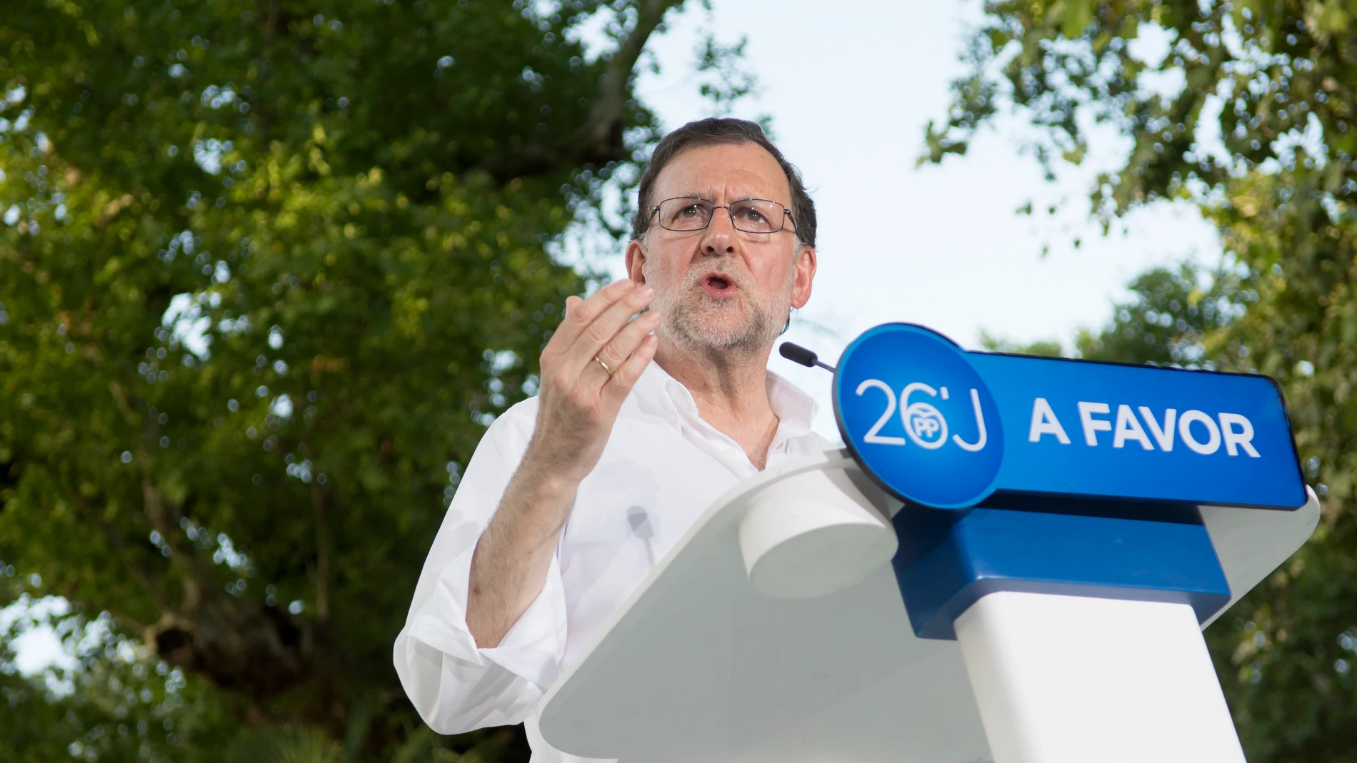 Mariano Rajoy durante un acto en Cotobade (Pontevedra)