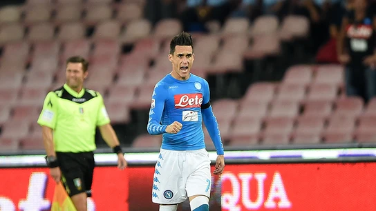Callejón celebra uno de sus goles con el Nápoles Callejón celebra uno de sus goles con el Nápoles