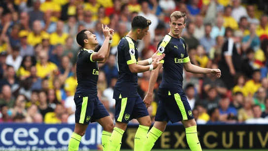 Alexis Sánchez celebra un gol con el Arsenal Alexis Sánchez celebra un gol con el Arsenal