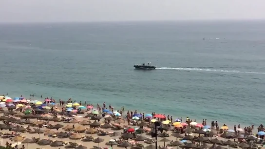 Playa de Fuengirola desalojada Playa de Fuengirola desalojada