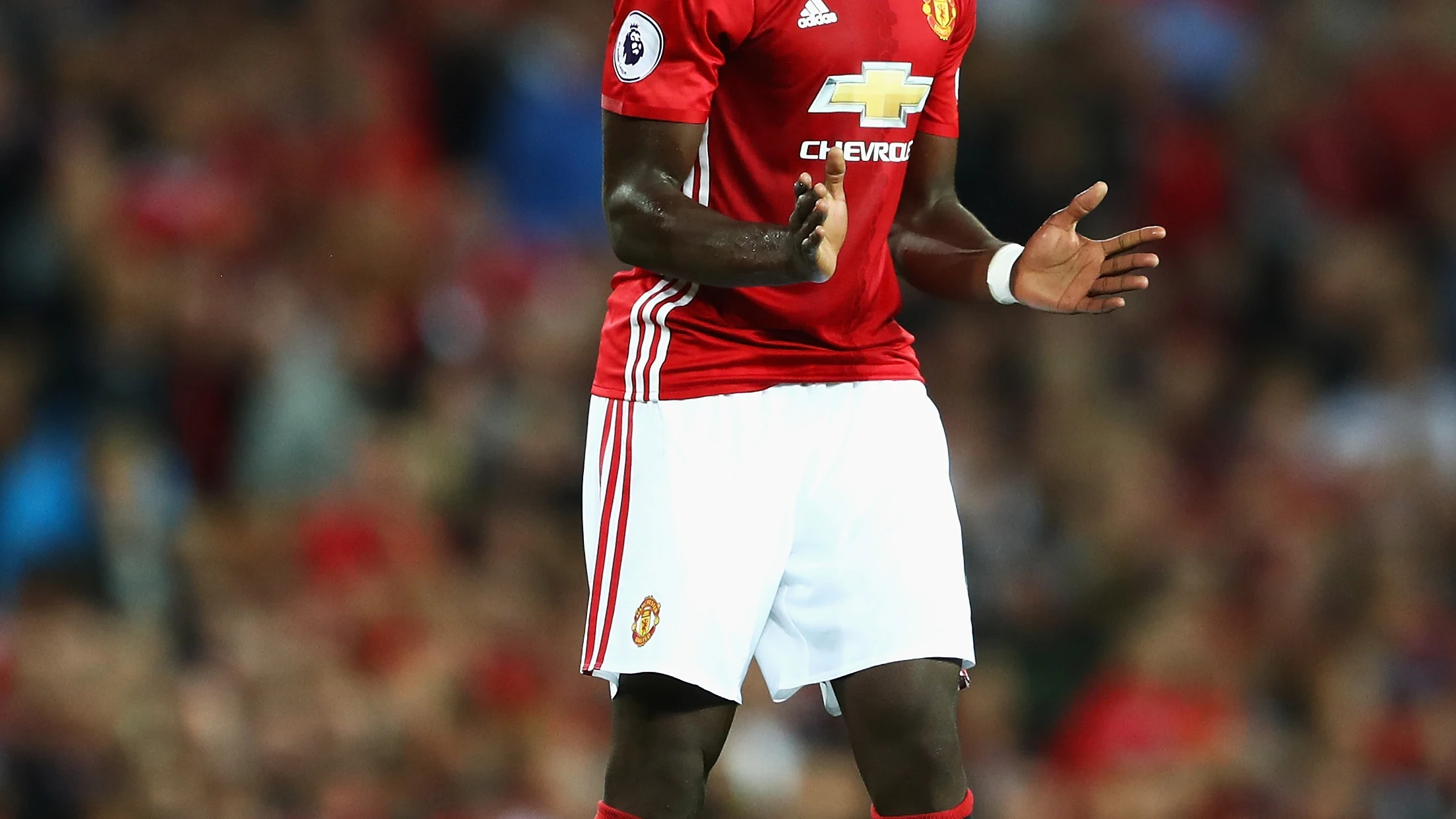 Paul Pogba, durante un partido con el Manchester United