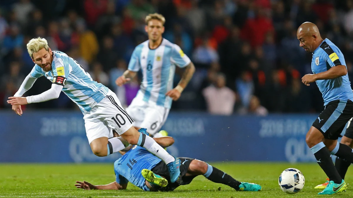 Messi, al suelo