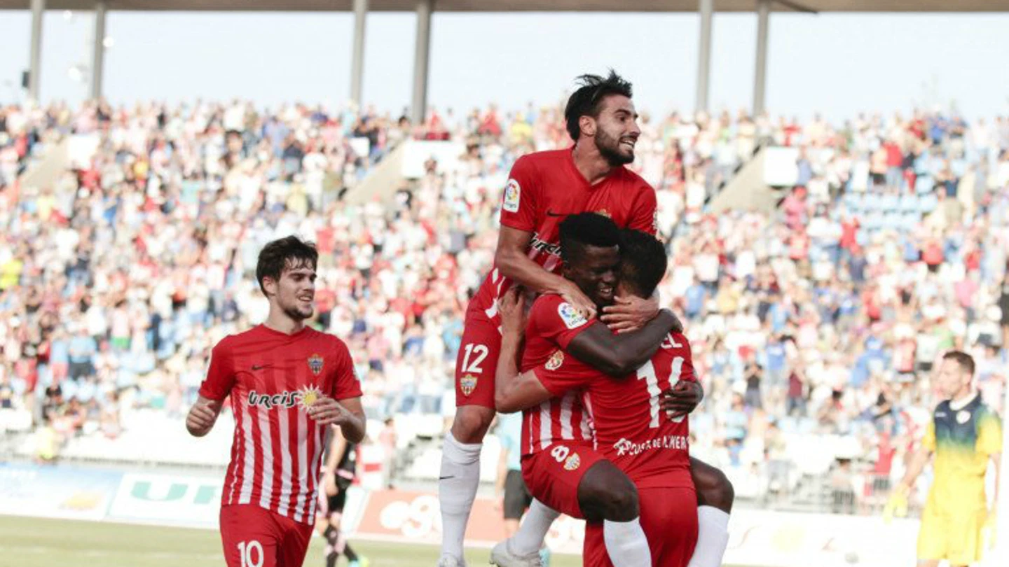 El Almería celebra un gol El Almería celebra un gol