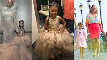 Imágenes de Beyonce y su hija.