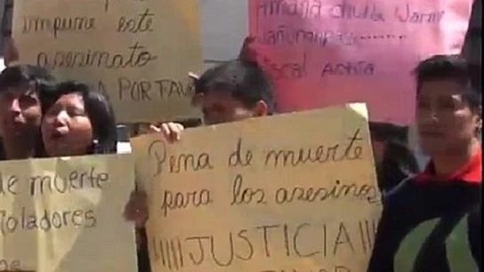 Protestas por la muerte de la joven. Protestas por la muerte de la joven.