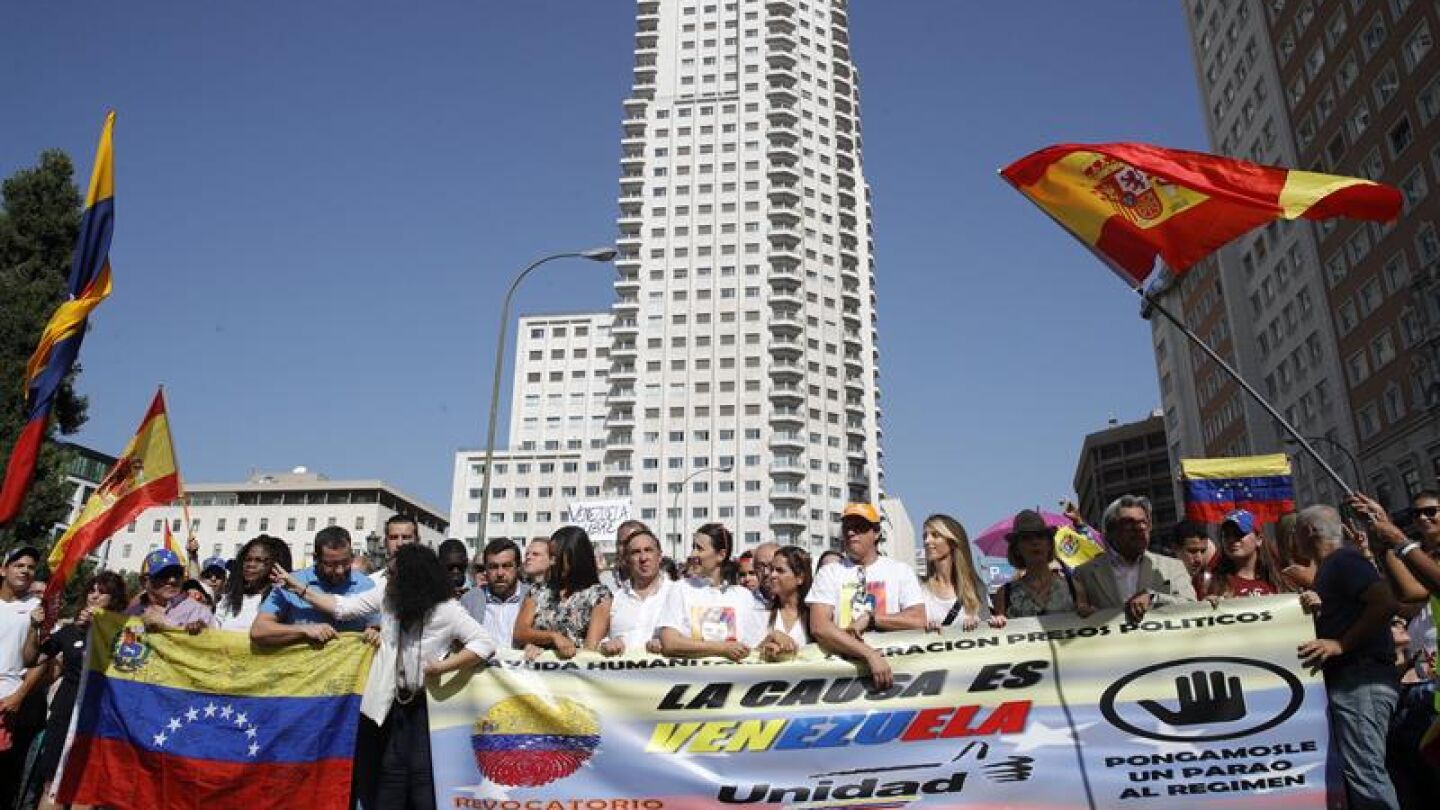 Cabeza de la manifestaci&oacute;n celebrada en Madrid. 