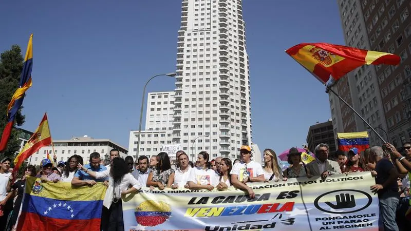 Cabeza de la manifestación celebrada en Madrid. 