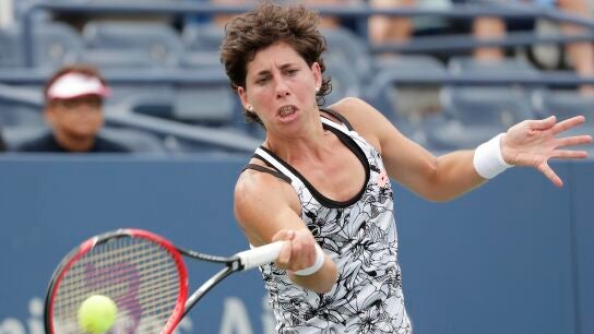 Carla Su&aacute;rez, eliminada en los octavos del US Open.