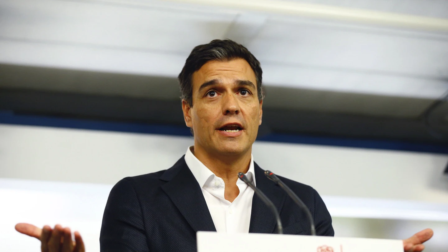 Pedro Sánchez durante la rueda de prensa Pedro Sánchez durante la rueda de prensa