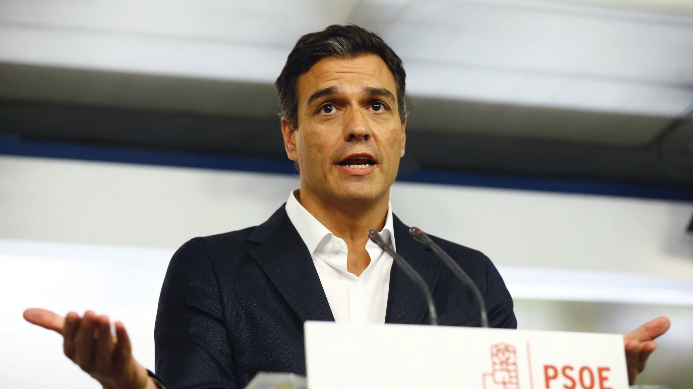 Pedro Sánchez durante la rueda de prensa Pedro Sánchez durante la rueda de prensa