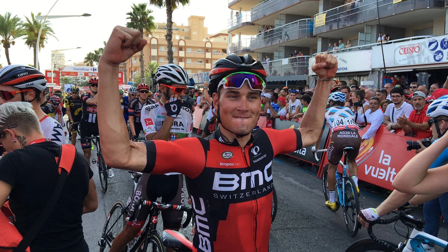 Drucker celebra su triunfo en la decimosexta etapa de la Vuelta Drucker celebra su triunfo en la decimosexta etapa de la Vuelta