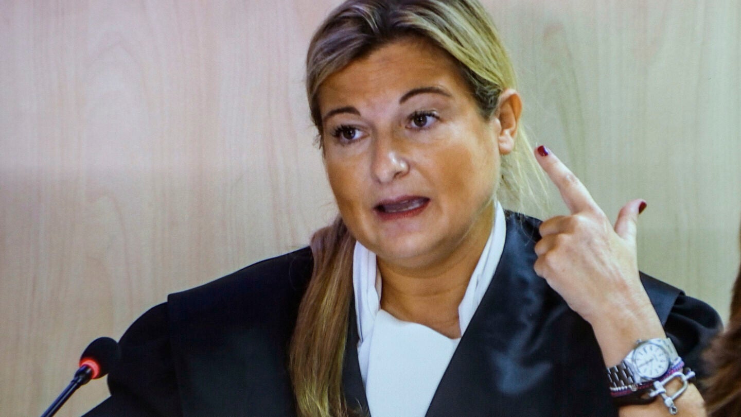 La abogada de Manos Limpias, Virginia L&oacute;pez Negrete, durante una intervenci&oacute;n en el juicio del caso N&oacute;os. 
