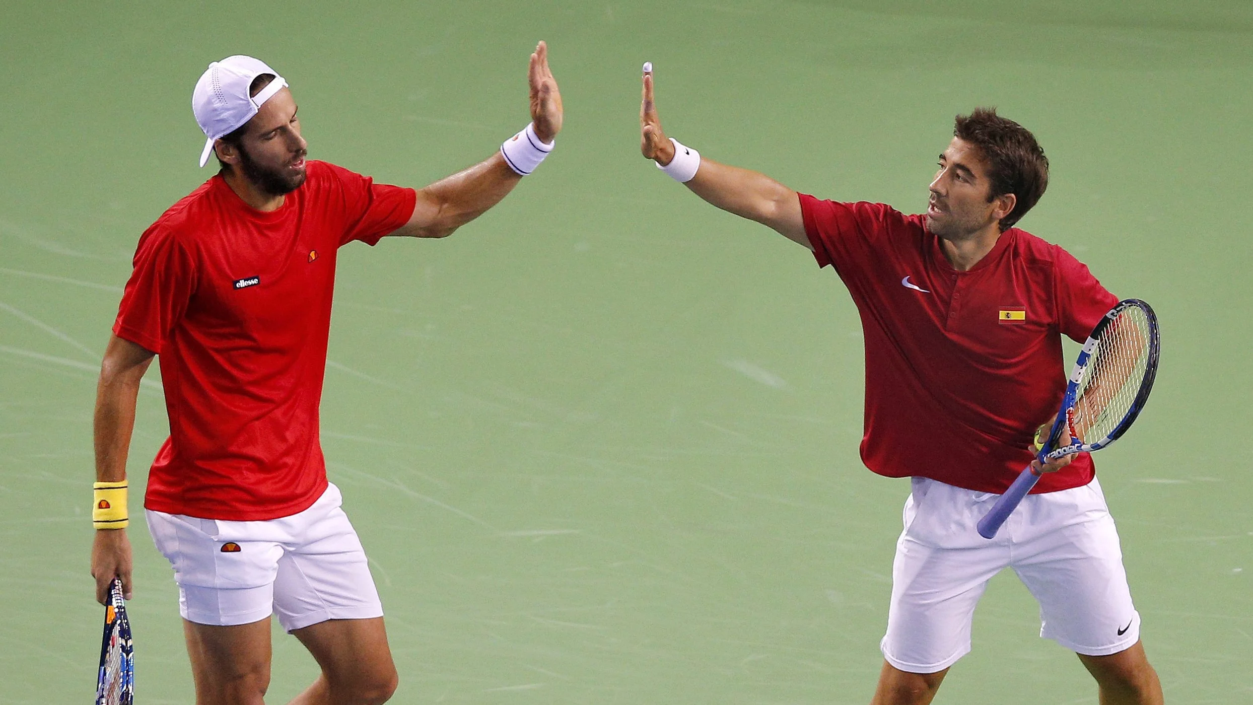 Feliciano López y Marc López en el US Open