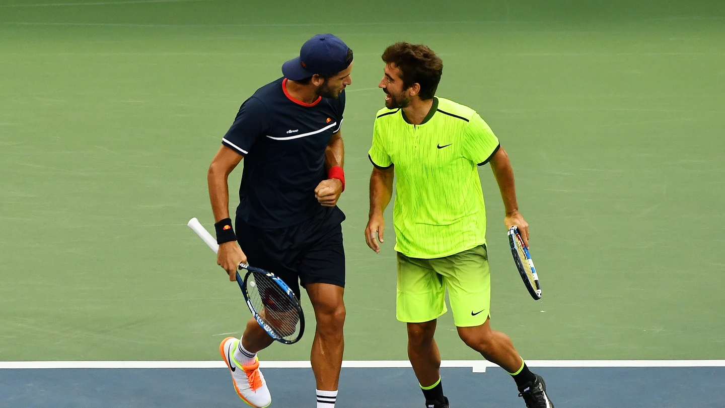 Feliciano López junto a Marc López en el Abierto de Estados Unidos Feliciano López junto a Marc López en el Abierto de Estados Unidos