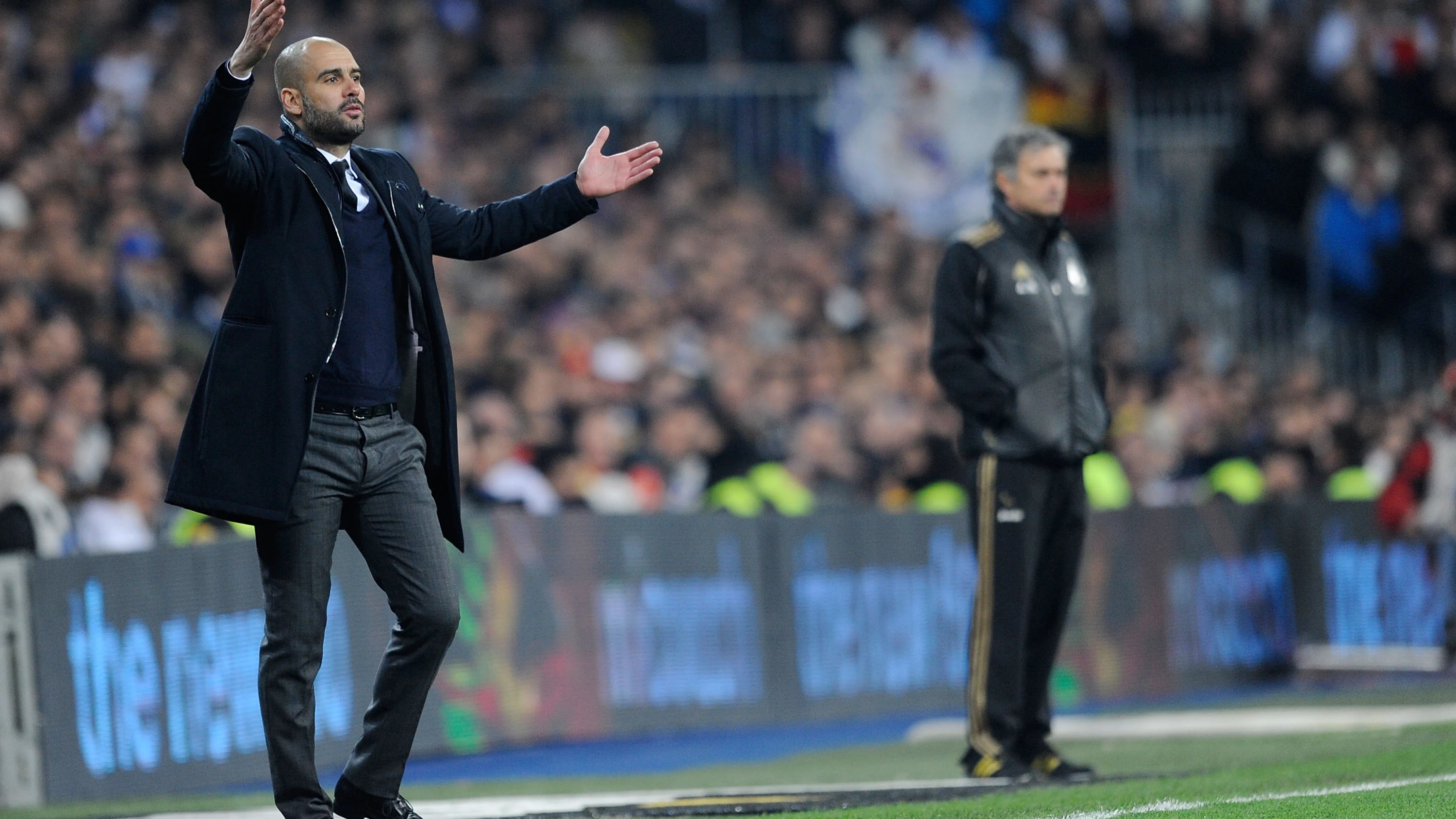 Guardiola-Mourinho en un Madrid-Barça.