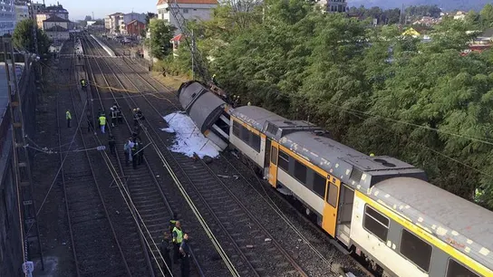 Accidente de tren en O Porriño Accidente de tren en O Porriño