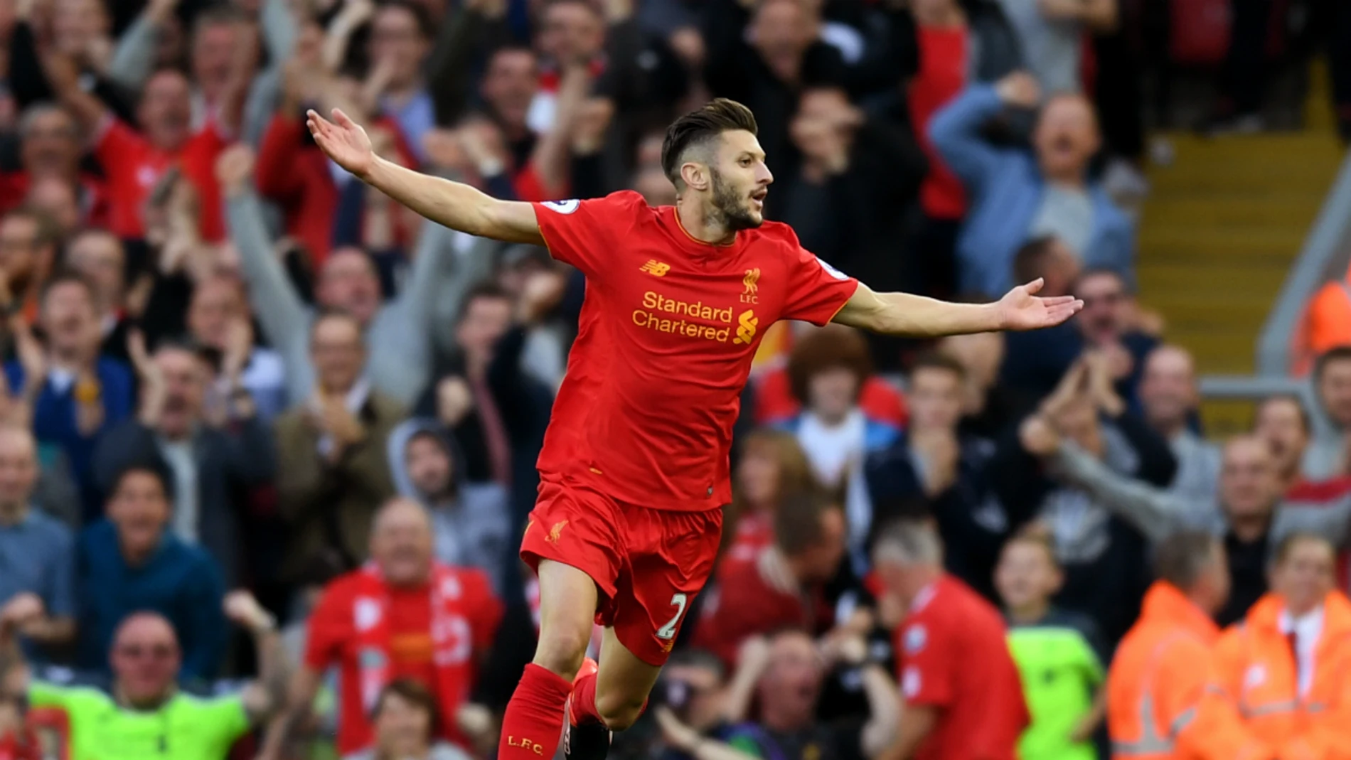 Lallana celebra un gol Lallana celebra un gol