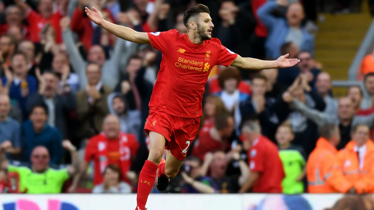 Lallana celebra un gol