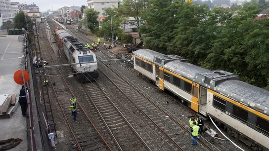 Accidente de tren en O Porriño, Pontevedra Accidente de tren en O Porriño, Pontevedra