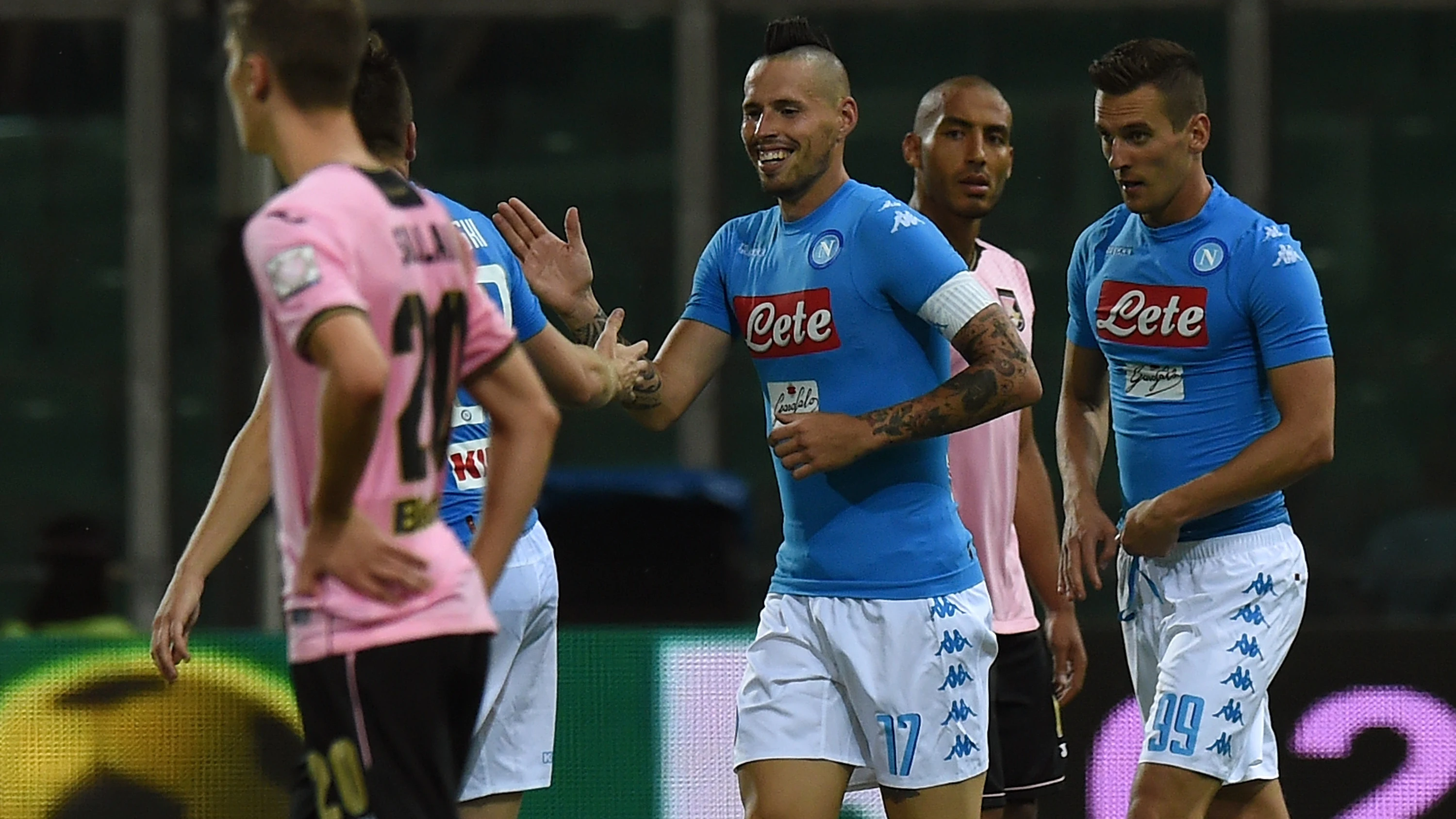 Marek Hamsik abrió el marcador ante el Palermo