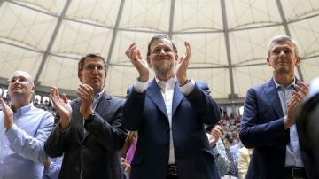 Mariano Rajoy junto a Alberto Núñez Feijóo en Galicia