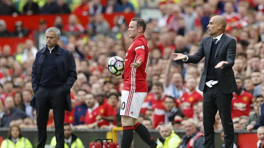 Pique entre Guardiola y Rooney Pique entre Guardiola y Rooney